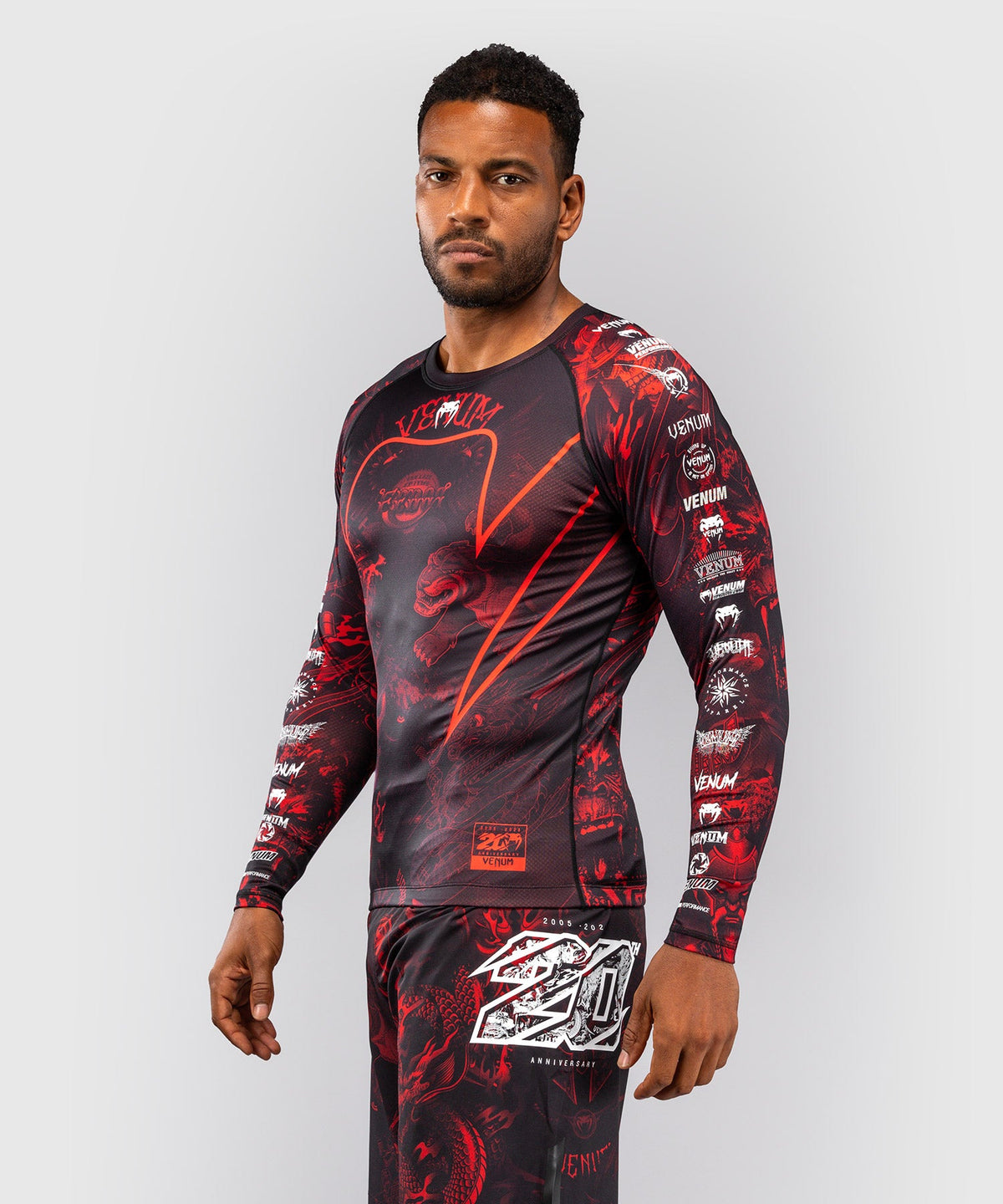 Venum Rashguard 20th Anniversary - Zwart/Rood