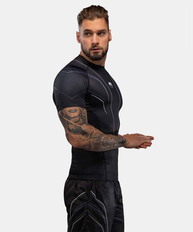 Venum Rashguard Streamline Korte Mouwen - Zwart/Wit