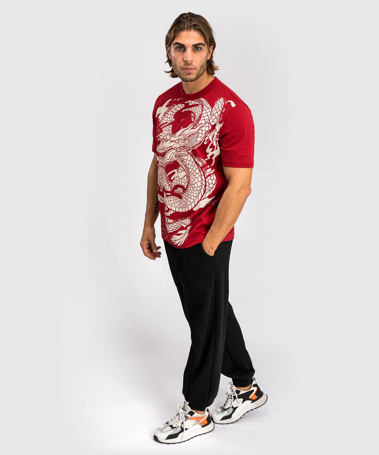 Venum T-shirt Dragon's Flight - Rood/Crème Wit