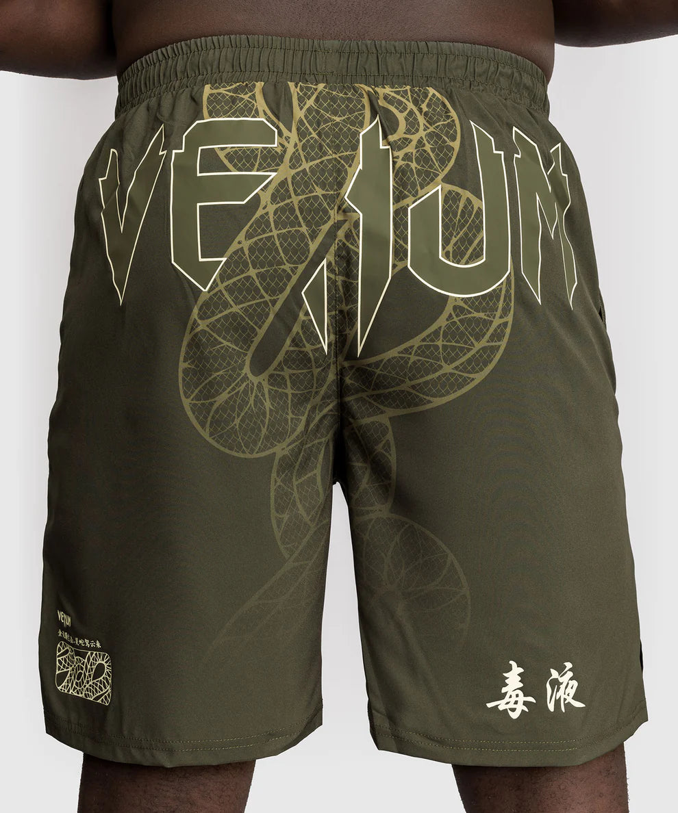 Venum Training Shorts Serpenti - Kaki Groen