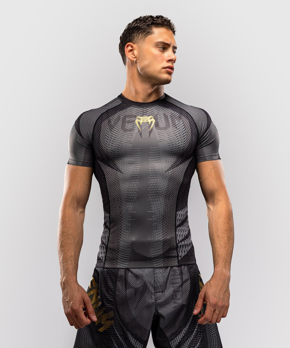 Venum Rashguard Galactic 3.0 - Zwart/Goud