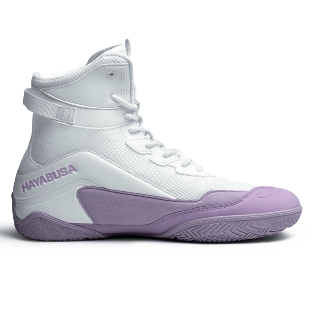 Hayabusa Talon Boxing Shoes - White/Lavender