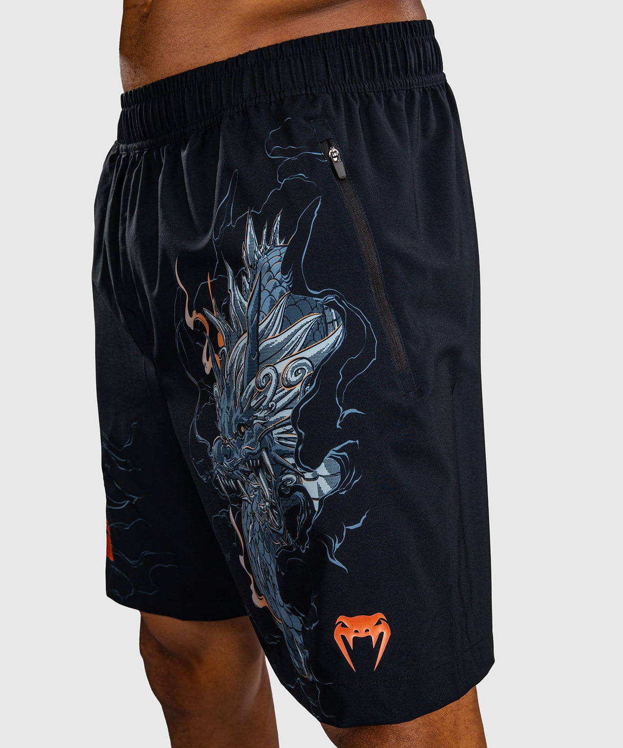 Venum Trainingsshorts Thunder Dragon - Zwart/Grijs/Koper