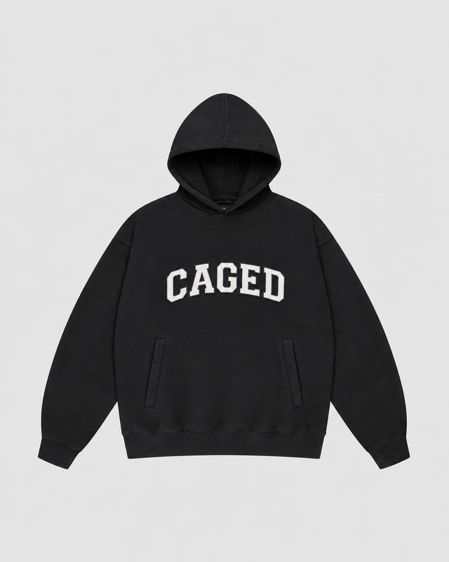Caged Hoodie Varsity - Zwart