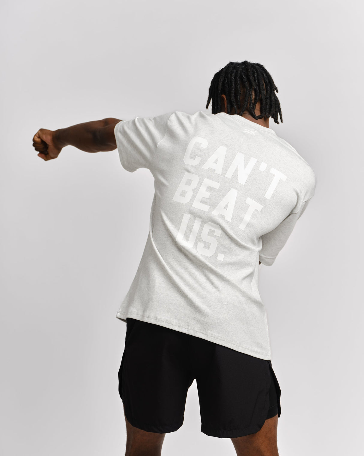 Caged T-Shirt 'CBU' - Lichtgrijs