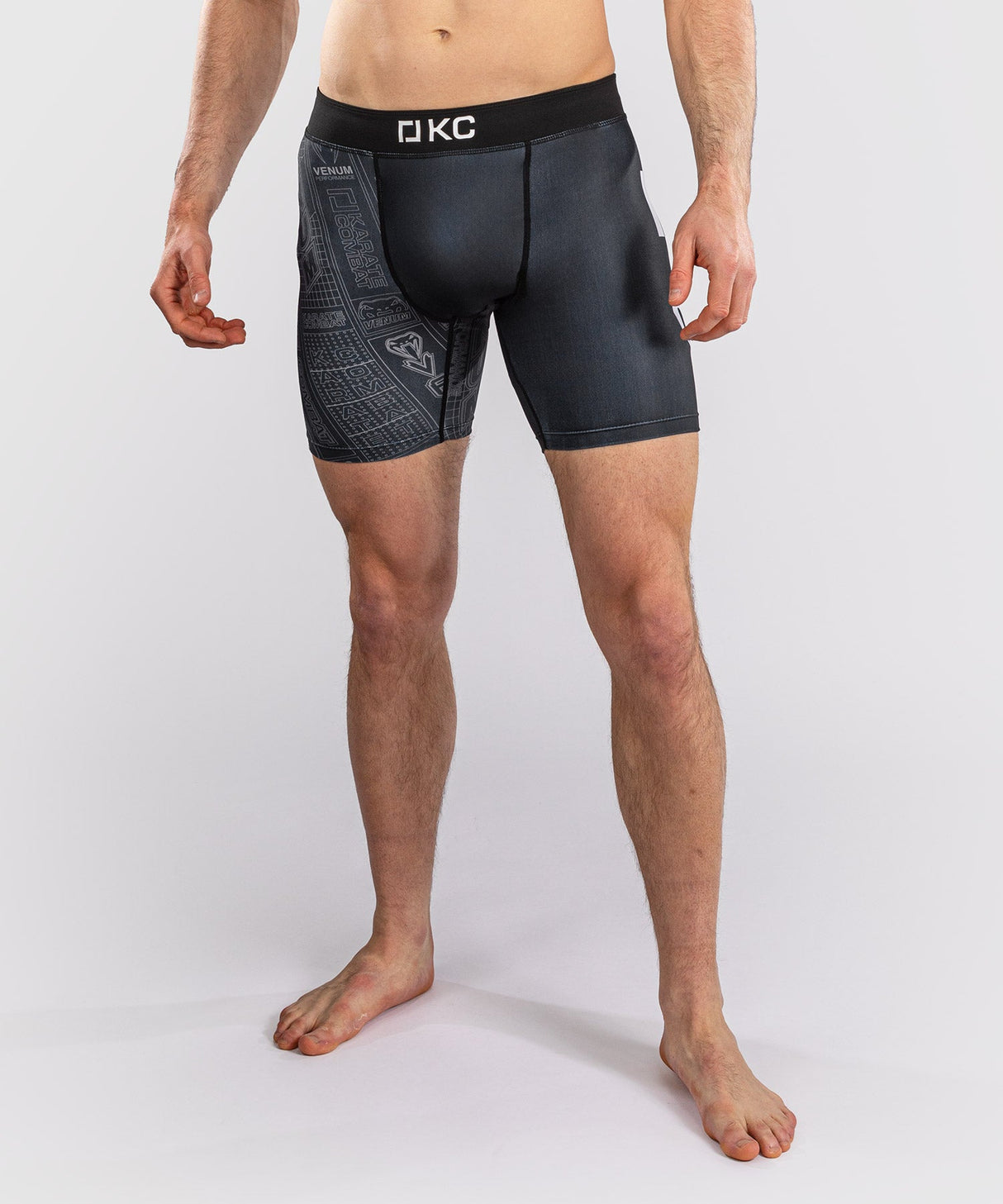 Venum Compressiebroek Karate Combat - Zwart/Grijs