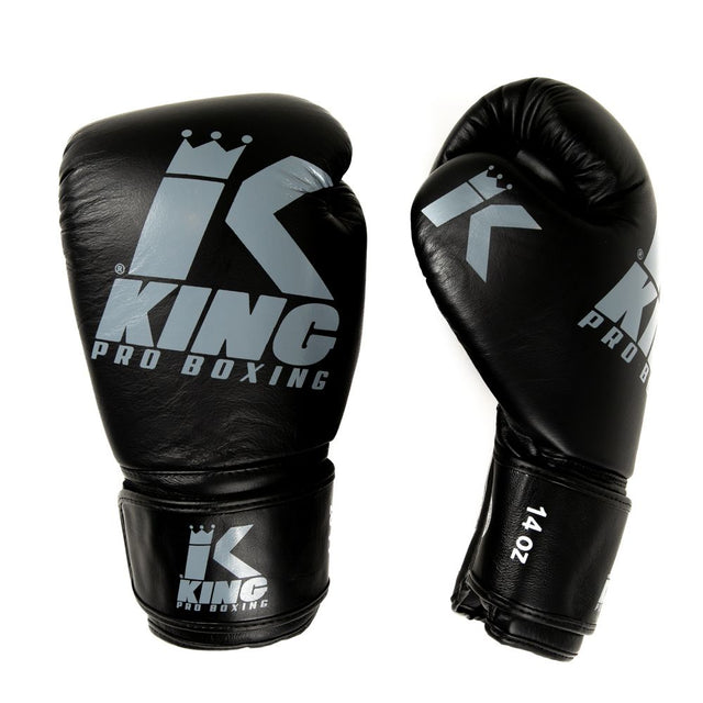 King Pro Boxing Boxhandschuhe Platinum – Schwarz/Grau