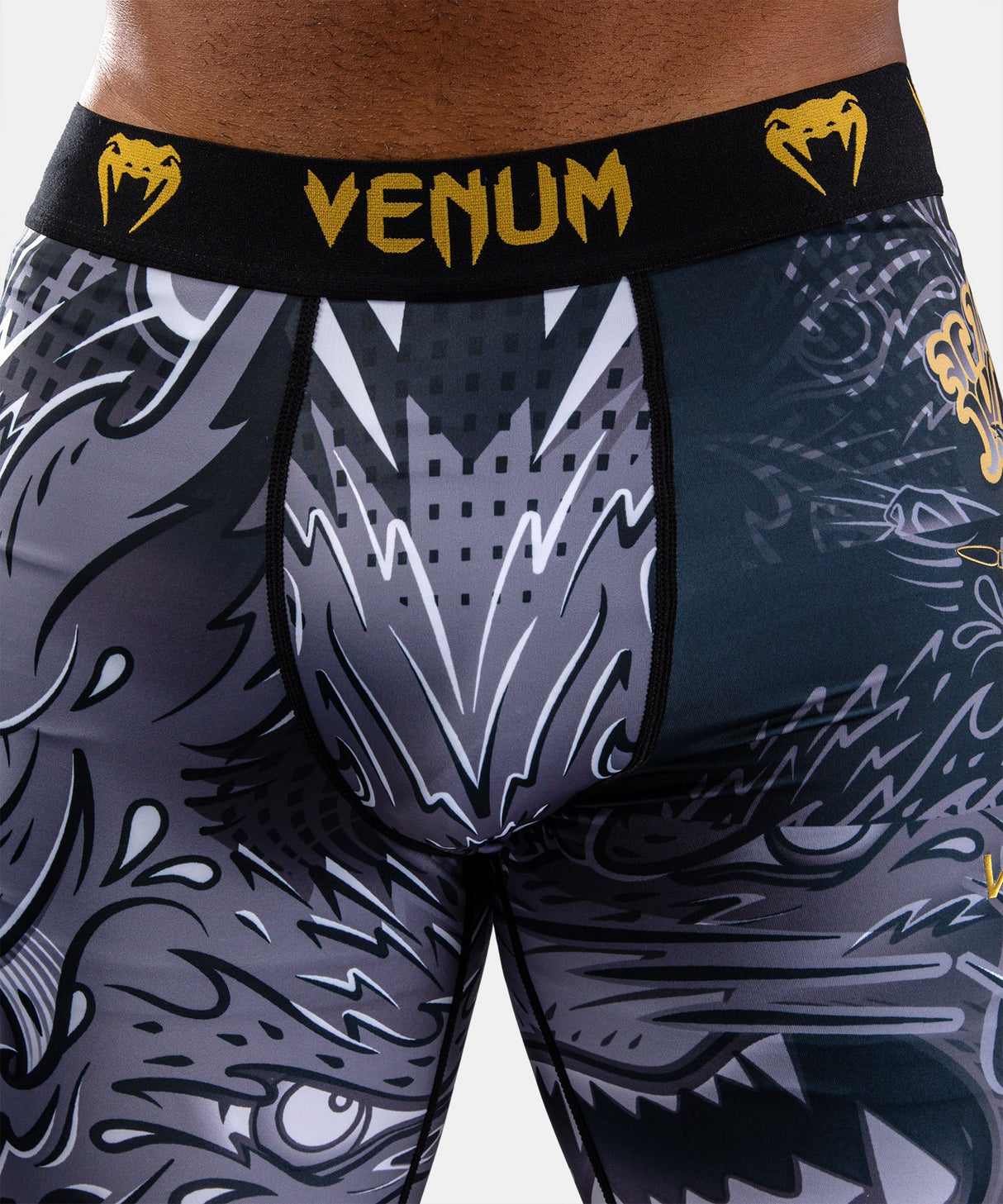 Venum Compressiebroek Wolf Atak - Zwart/Grijs