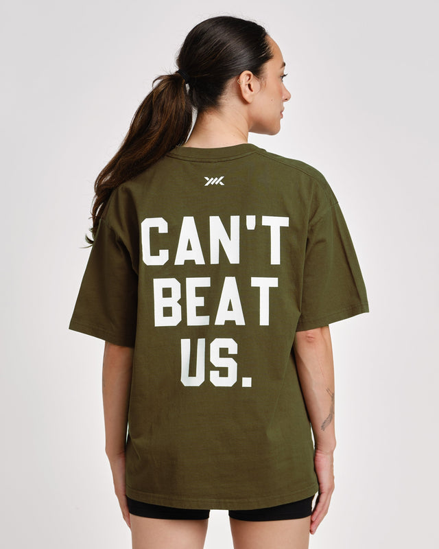 Caged T-Shirt 'CBU' – Khaki Grün
