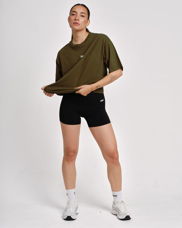 Caged T-Shirt 'CBU' – Khaki Grün