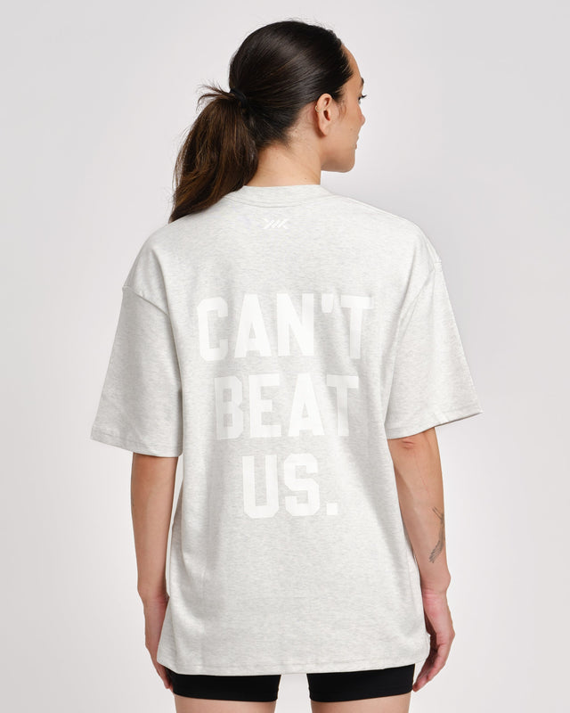 Caged T-shirt 'CBU' – Ljusgrå