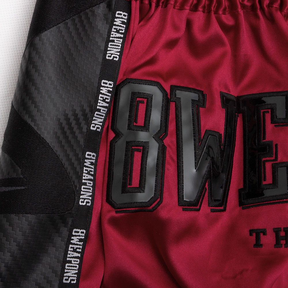 8 WEAPONS Muay Thai Shorts Carbon - Rood