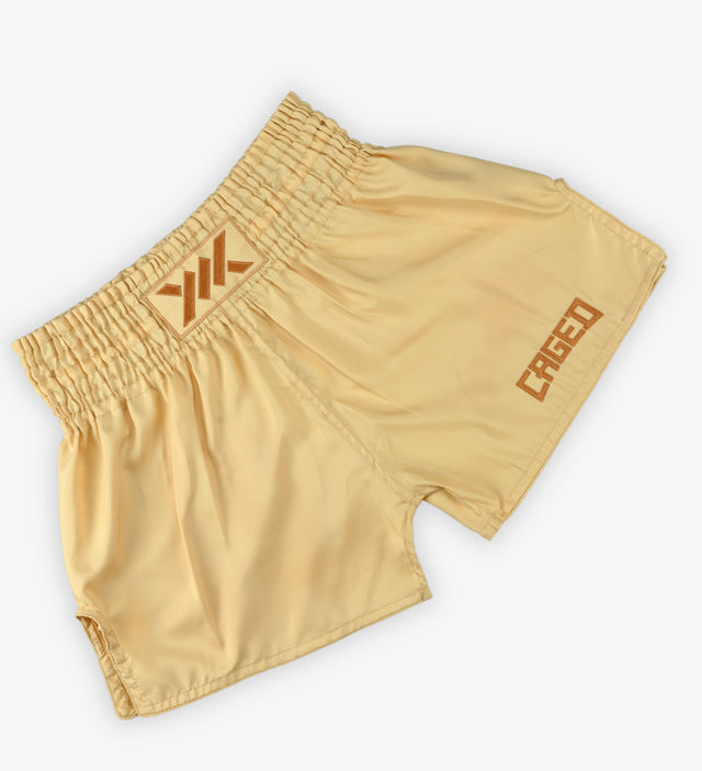Caged Classic Muay Thai Shorts - Peach