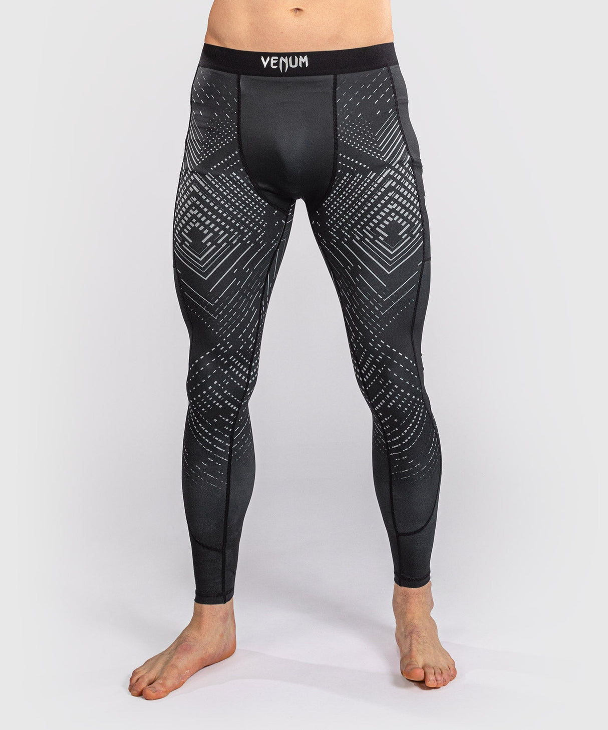 Venum Compressiebroek Midnight Fury - Zwart/Grijs/Zilver
