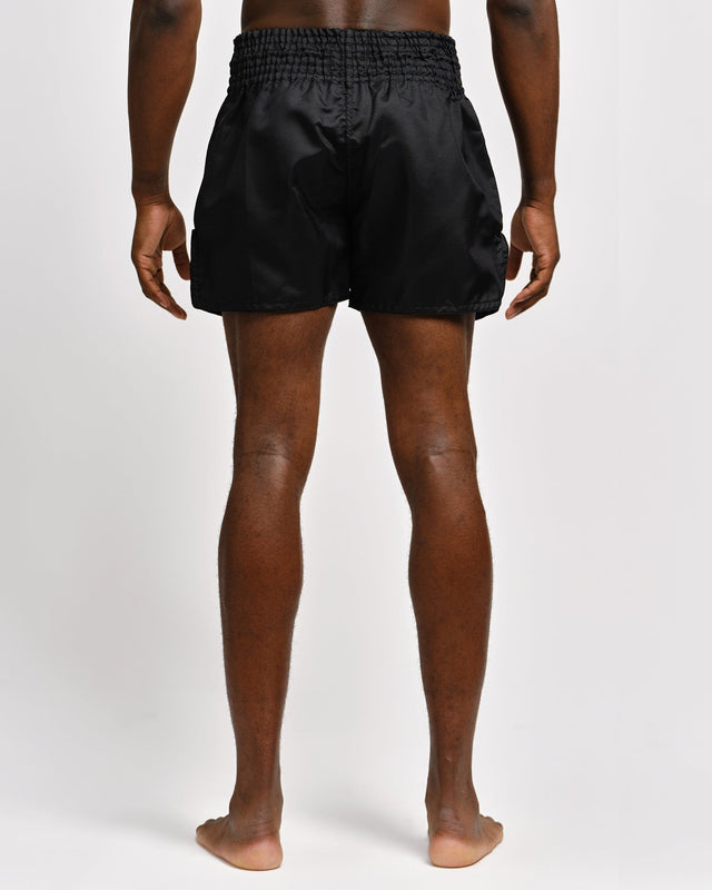 Shorts de Muay Thai Caged Classic – Noir/Blanc