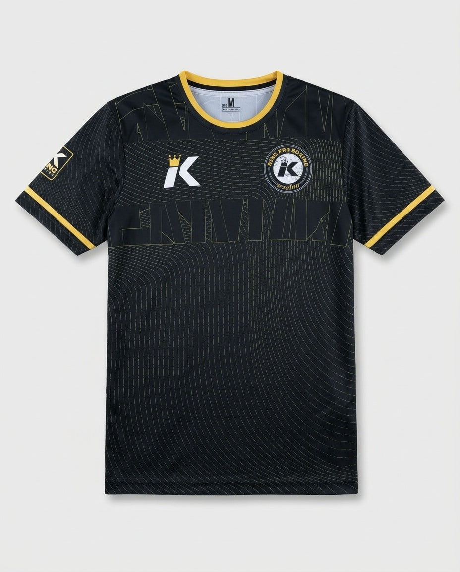 King Pro Boxing T-Shirt Dry-Fit '08' - Zwart/Geel