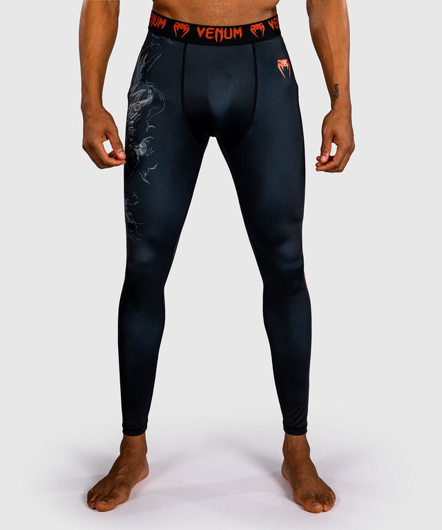 Venum Compression shorts Thunder Dragon – Black/Grey/Copper
