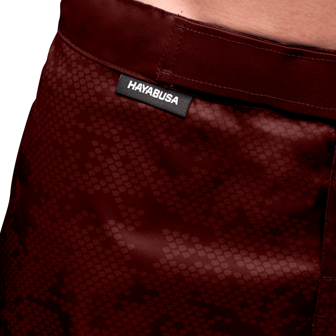 Hayabusa MMA Shorts Hex Mid-Thigh - Bordeaux