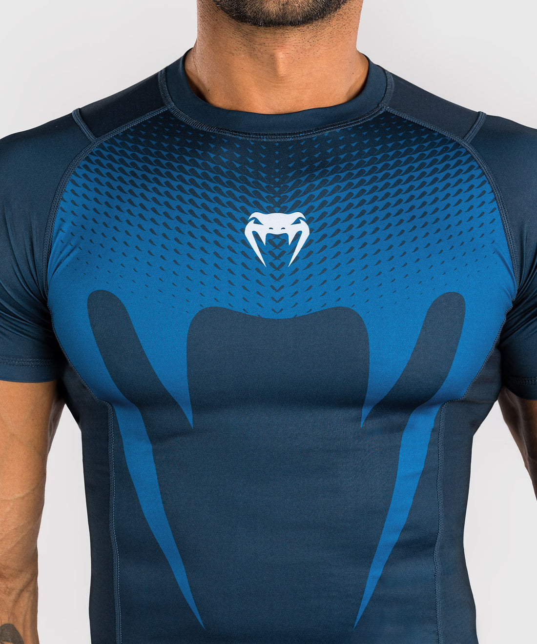Venum No Gi Rashguard Korte Mouwen - Blauw