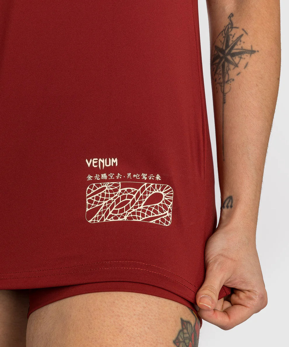 Venum Dames Dry Tech T-Shirt Serpenti - Burgundy