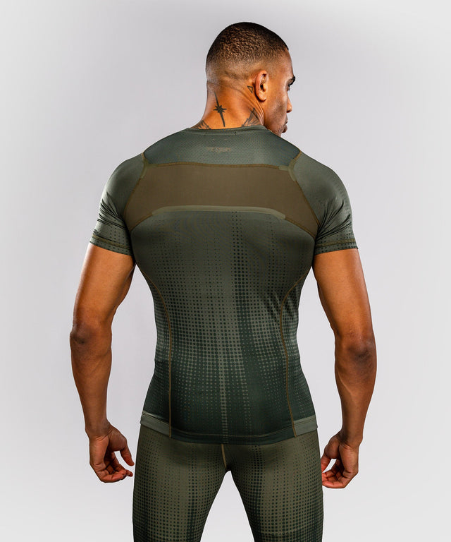 Rashguard Venum Stealth Krótki Rękaw – Khaki/Zielony Wojskowy