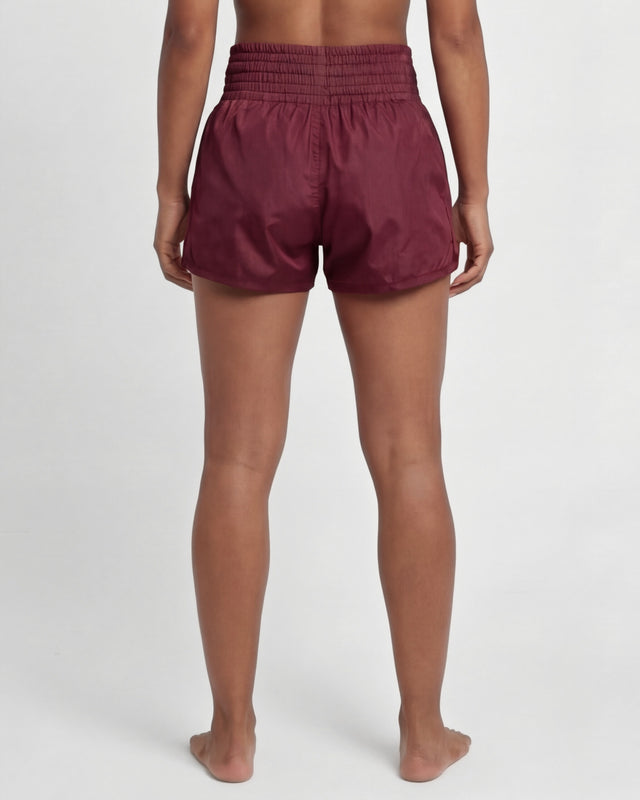 Caged Classic Muay Thai Shorts - Bordeaux Red