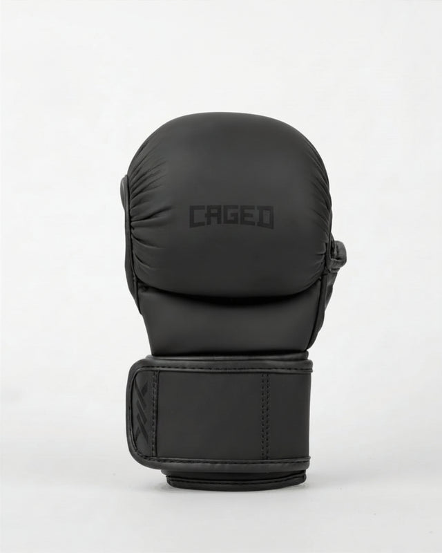 Guanti da sparring MMA Caged Shadow – Nero opaco