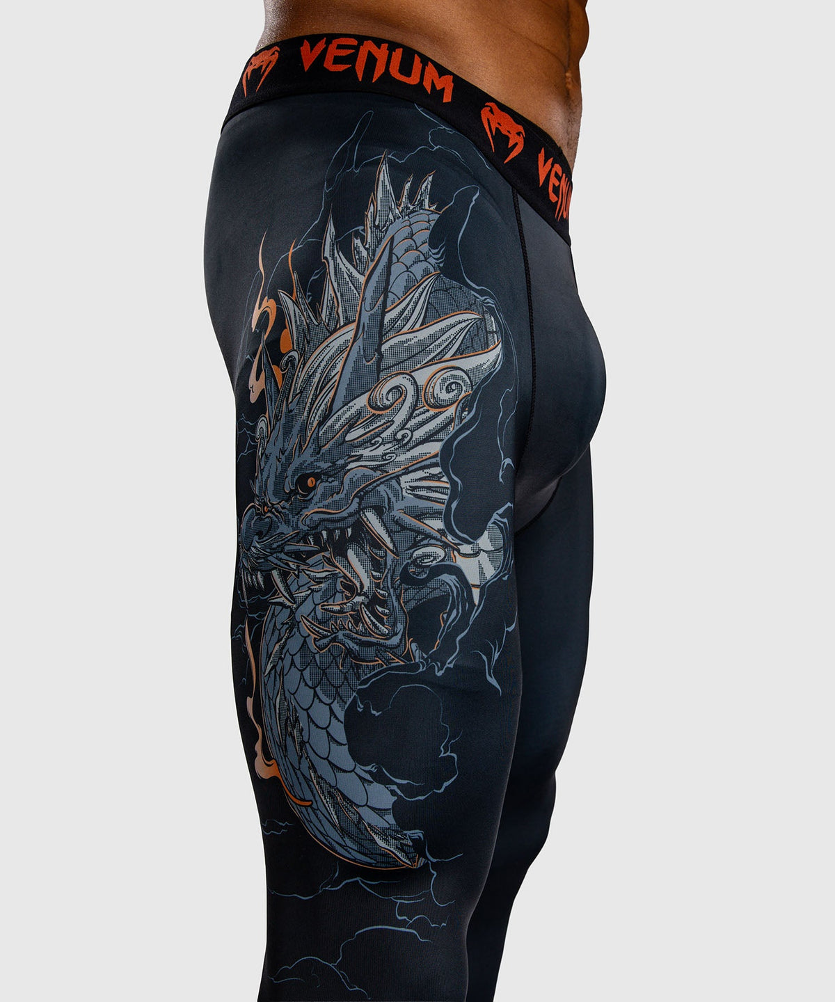 Venum Compressiebroek Thunder Dragon - Zwart/Grijs/Koper