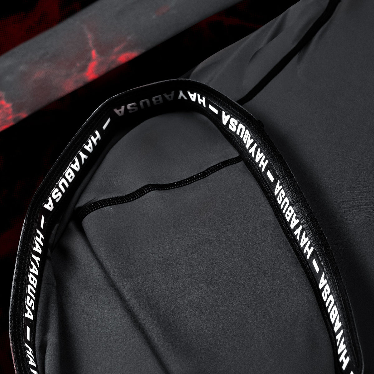 Hayabusa x UFC BJJ Rashguard Lange Mouwen Dames - Zwart/Rood