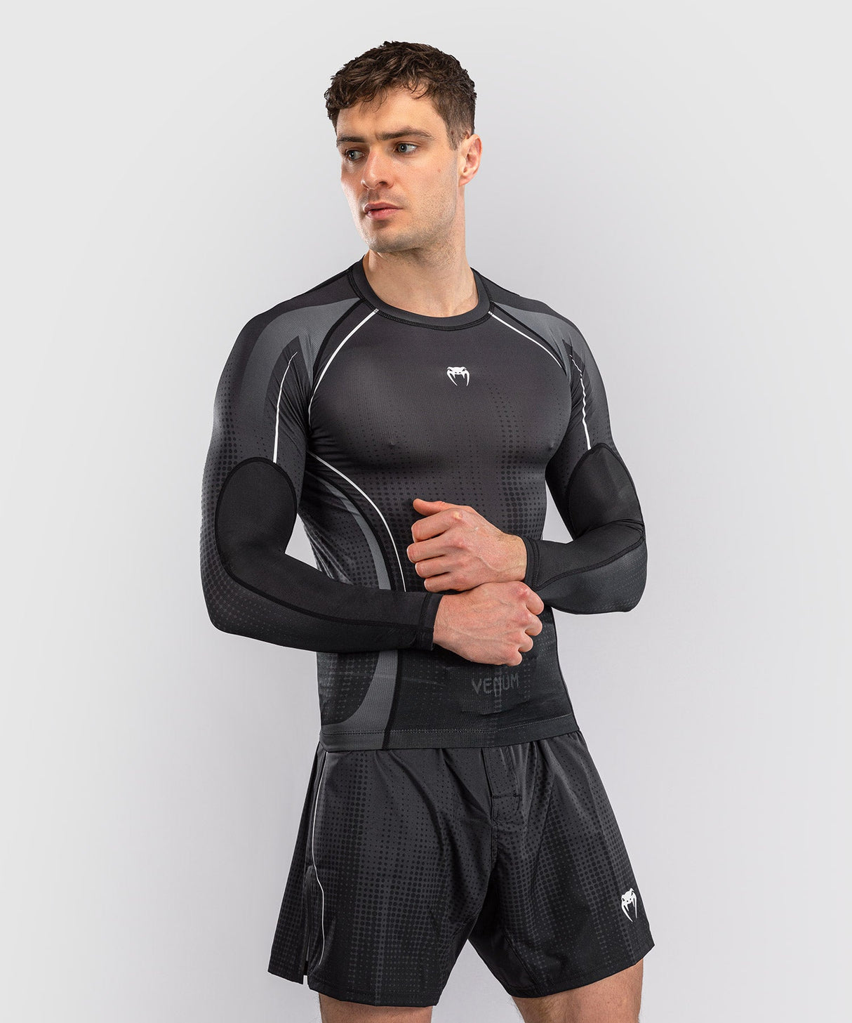 Venum Rashguard Stealth - Zwart/Wit