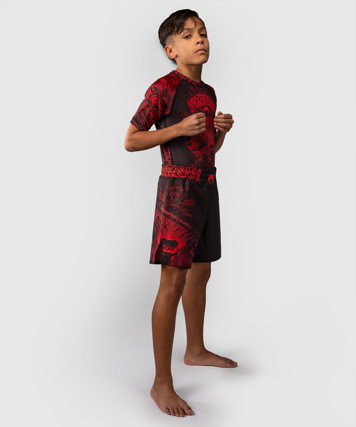 Venum MMA Shorts Wolf Atak Kids - Zwart/Rood