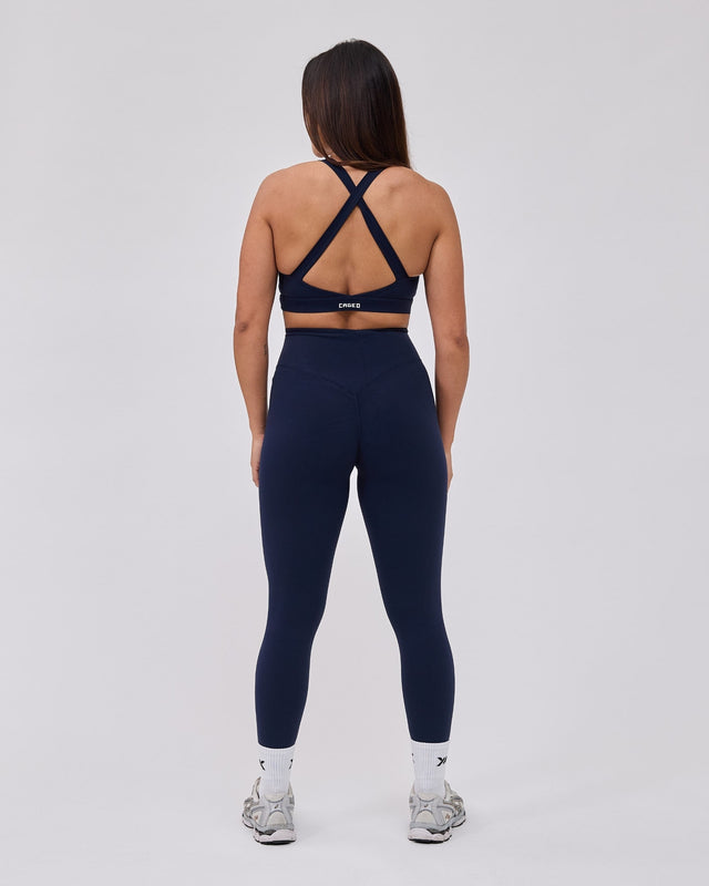 Caged Essential Leggings – Marineblau