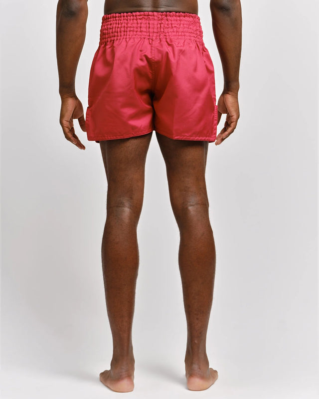 Caged Muay Thai Shorts Classic - Red/White