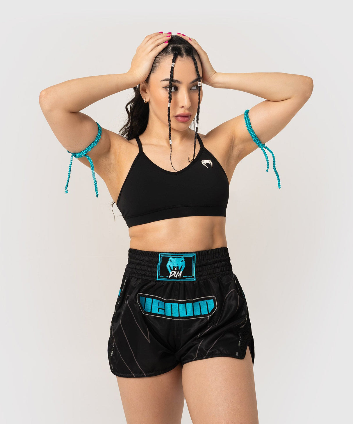 Venum Muay Thai Shorts x Dua - Zwart/Electric Blue