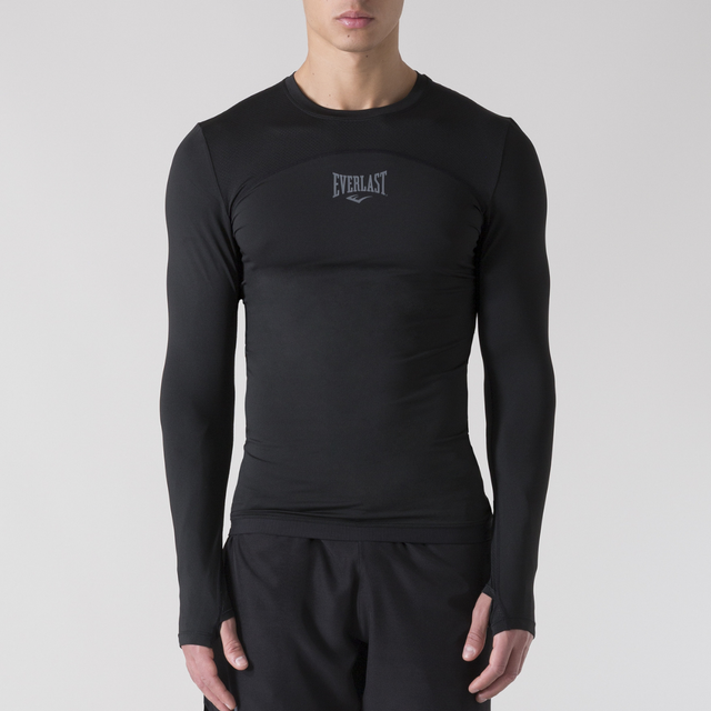 Rashguard Everlast s dlouhými rukávy – Černý