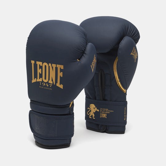 Leone Bokshandschoenen GN059B - Navy Blauw/Goud