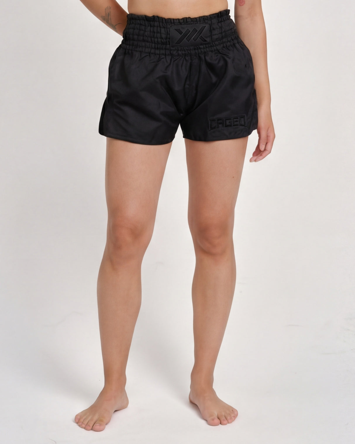 Caged Classic Muay Thai Shorts - Zwart/Zwart