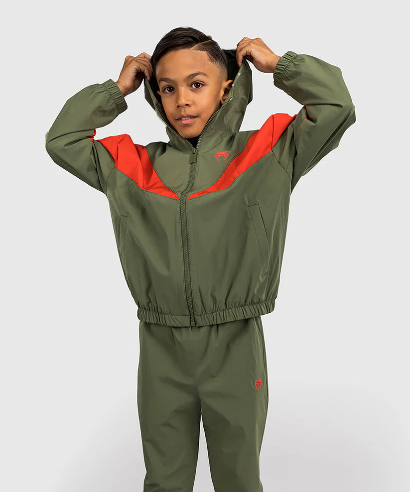 Venum Kids Vectra Trainingsjacke – Armeegrün/Orange