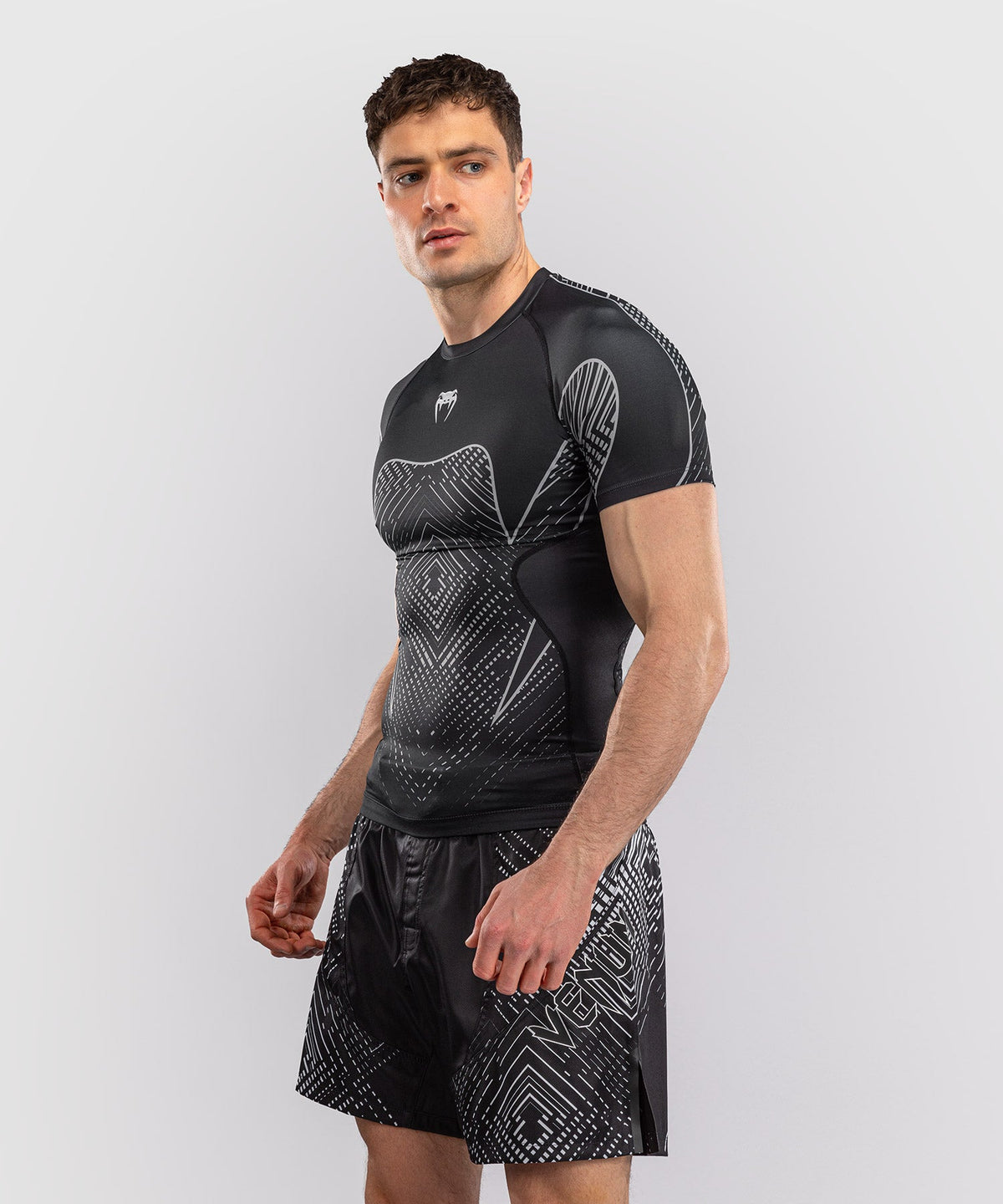 Venum Rashguard Midnight Fury - Zwart/Grijs/Zilver