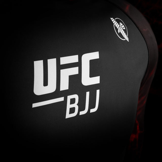 Hayabusa x UFC Rashguard BJJ Manches Longues Femme – Noir/Rouge