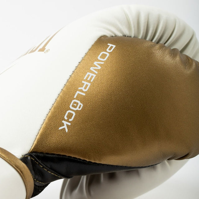 Boxerské rukavice Everlast Powerlock 2R – Bílé/Zlaté