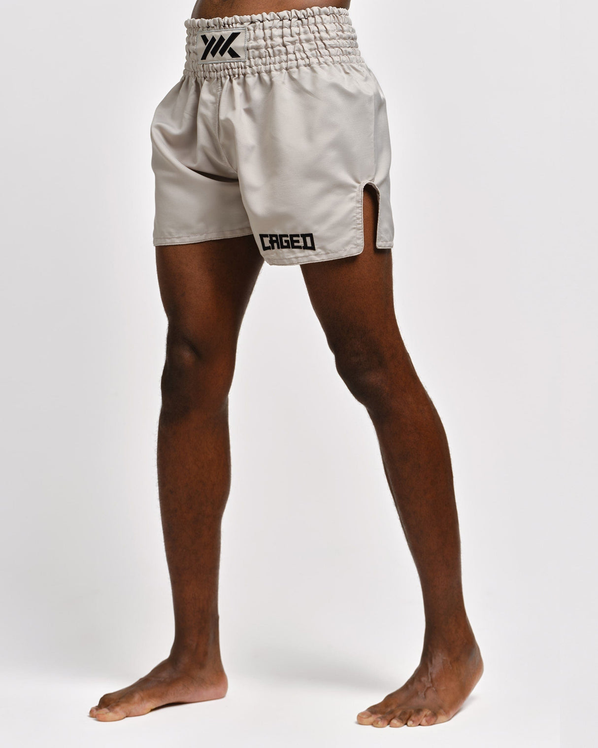 Caged Muay Thai Shorts Classic - Licht Grijs/Zwart