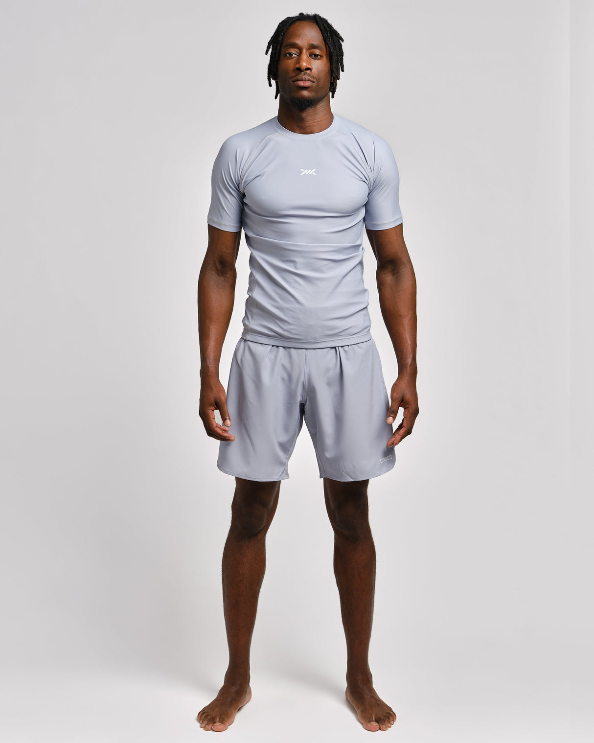 Caged Rashguard Tactical Korte Mouwen - Gunmetal Grey