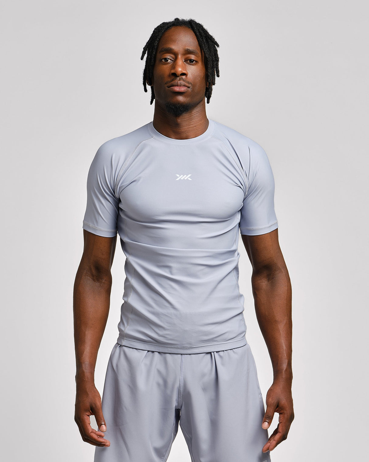 Caged Rashguard Tactical Korte Mouwen - Gunmetal Grey