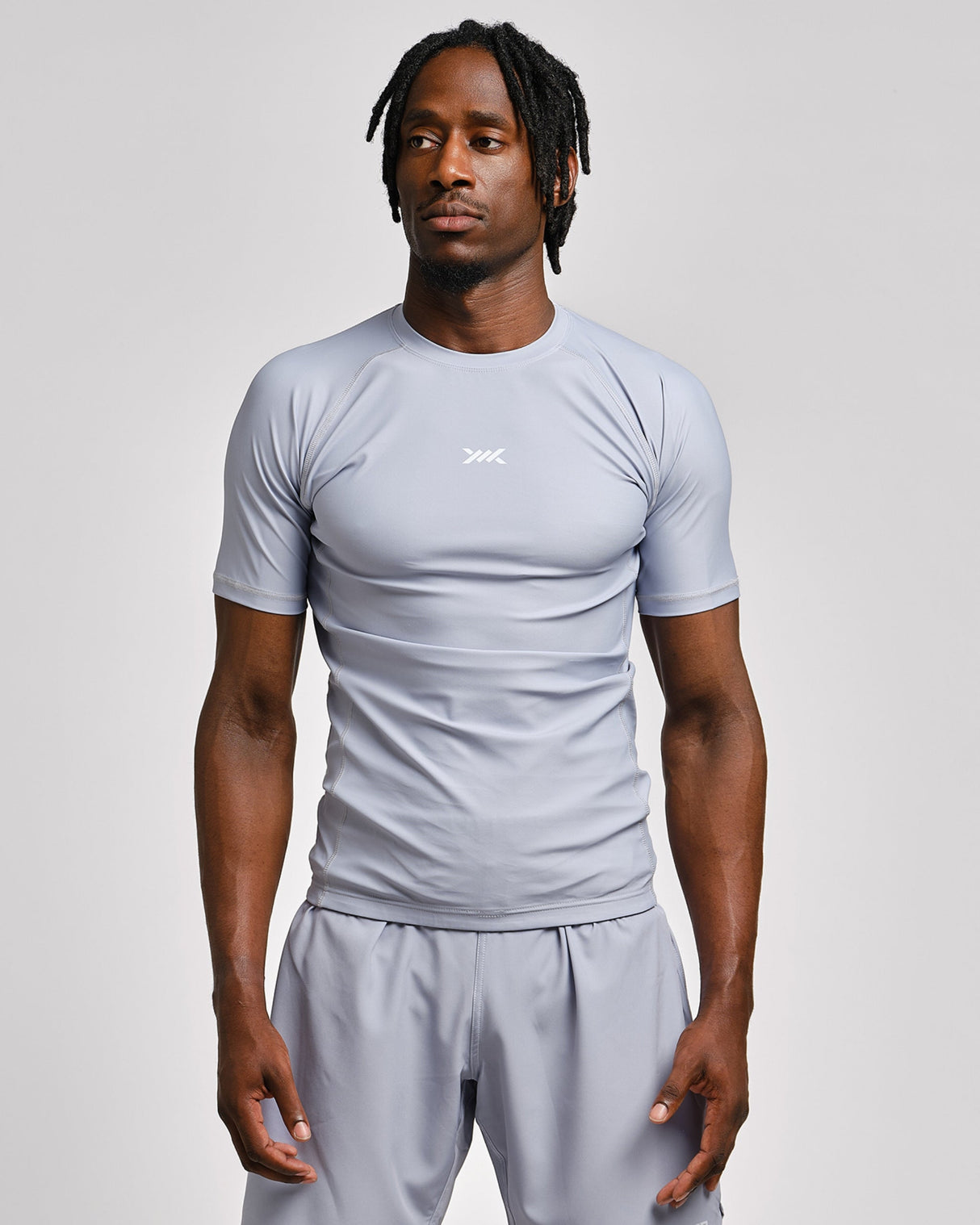 Caged Rashguard Tactical Korte Mouwen - Gunmetal Grey