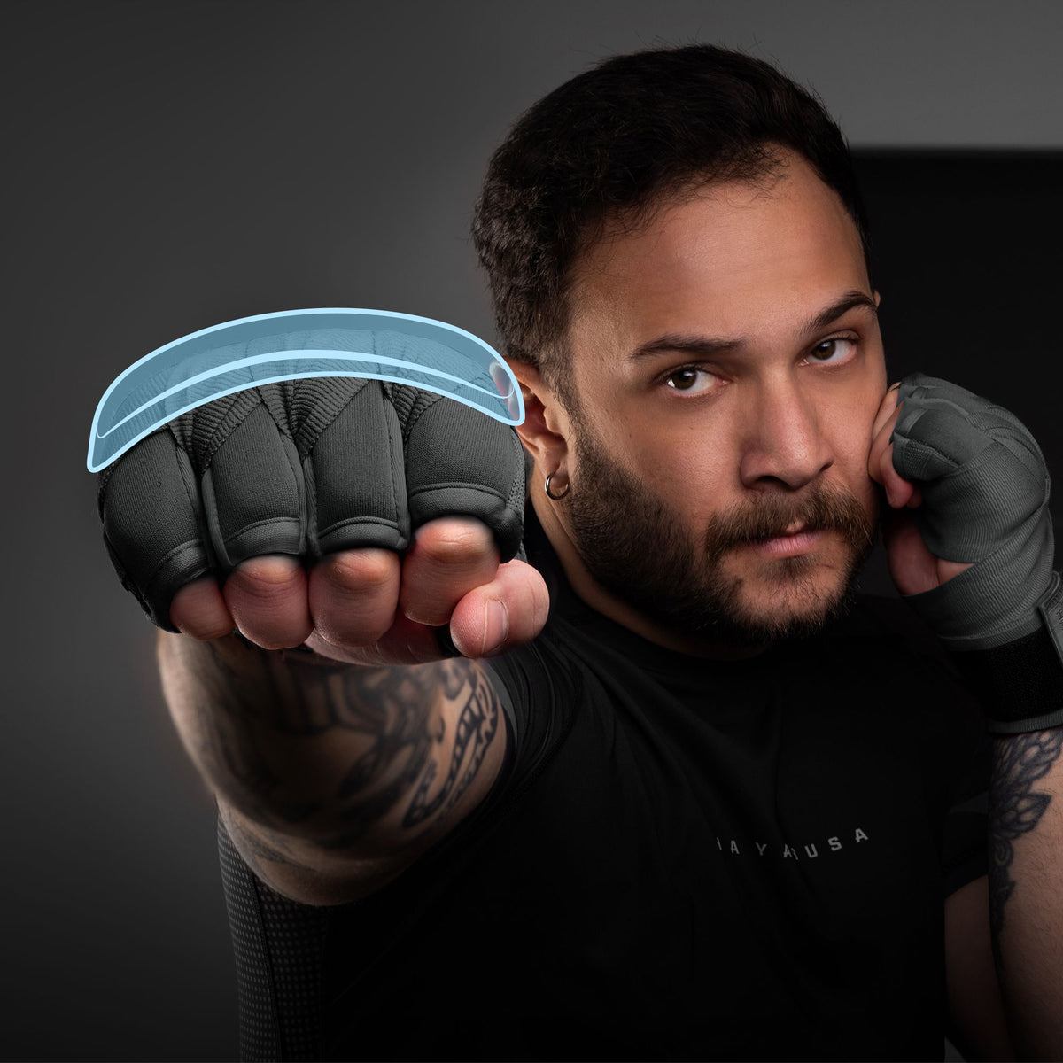 Hayabusa Handwraps Knuckle Guard - Grijs