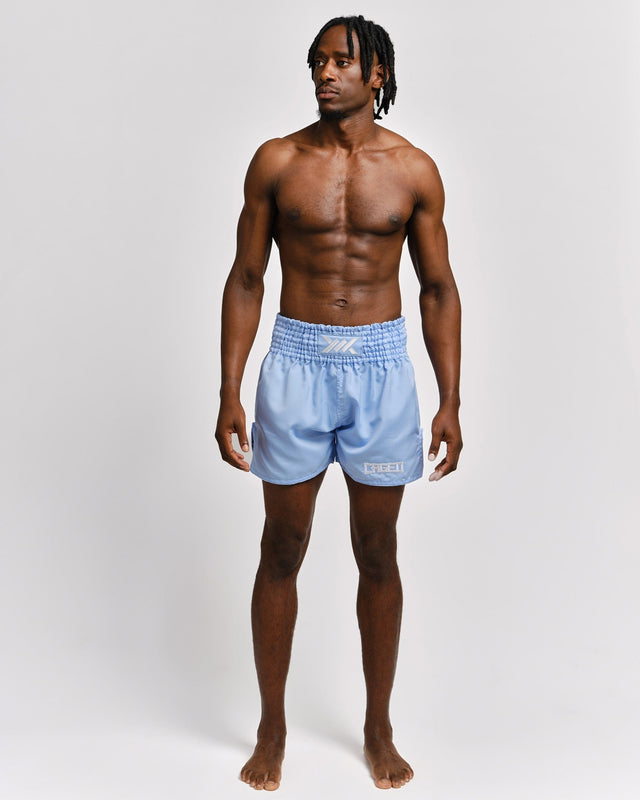 Shorts de Muay Thai Caged Classic – Bleu clair