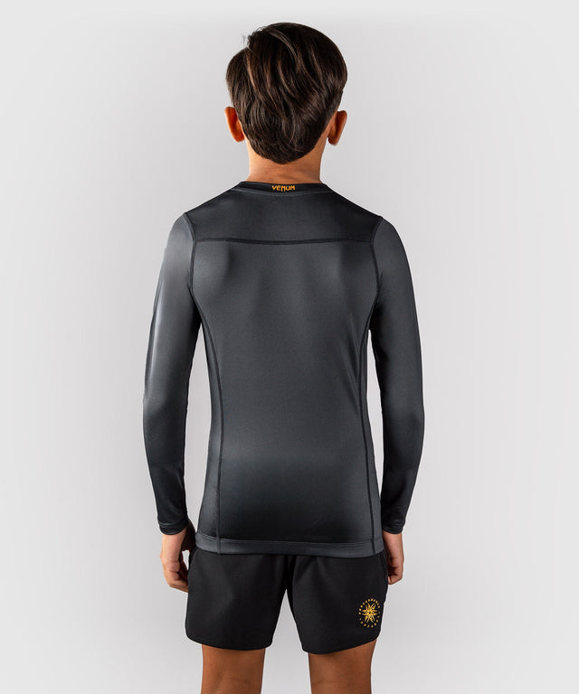 Dětský Rashguard Venum Attack s dlouhými rukávy – Černý/Zlatý