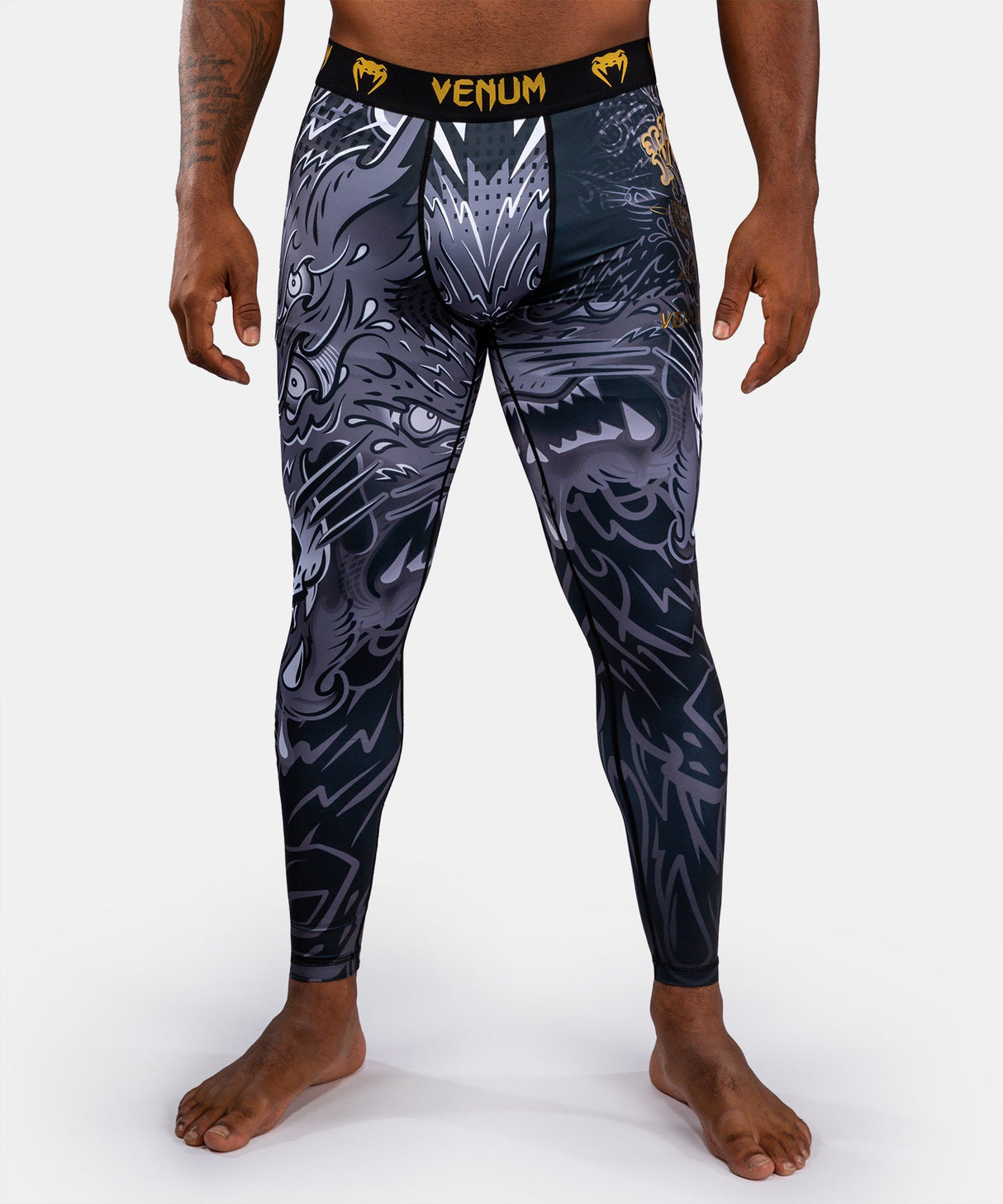 Venum Compressiebroek Wolf Atak - Zwart/Grijs