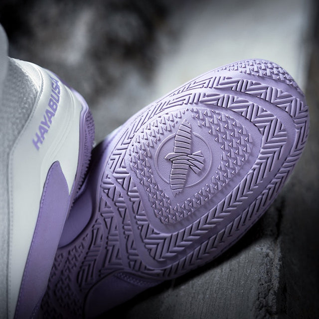Hayabusa Talon Boxing Shoes - White/Lavender
